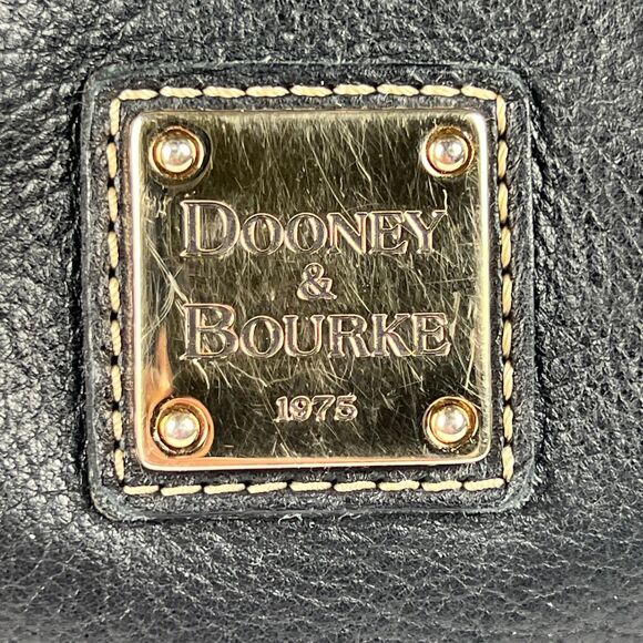 Dooney & Bourke Priscilla Black Leather Satchel Purse Bag Handbag - Picture 16 of 16